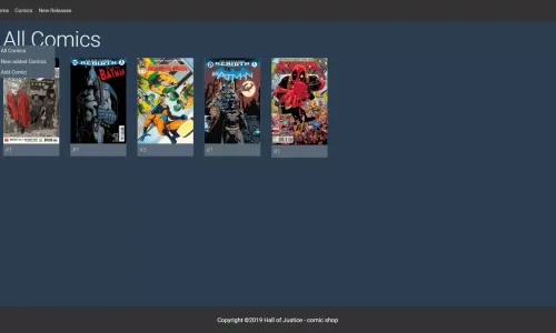 Sample of the admin dashboard homepage