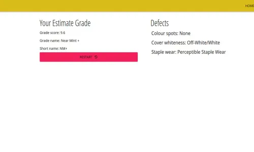 Sample of the final result page