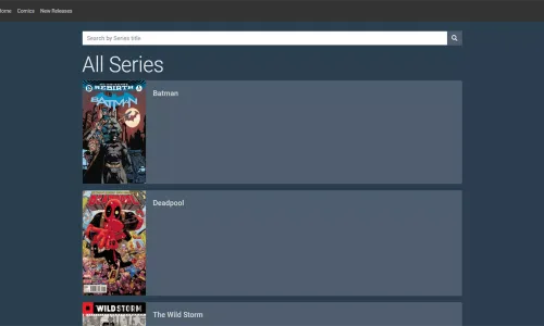 Sample of the series overview page