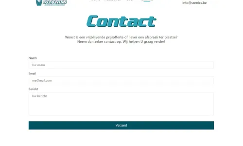 Sample of the Contact Section